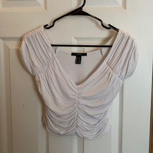 White Slightly Off Shoulder Top